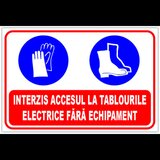 Panou interzis accesul la tablourile electrice fara echipament